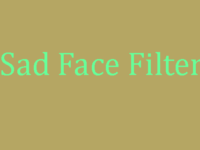 Sad Face Filter App